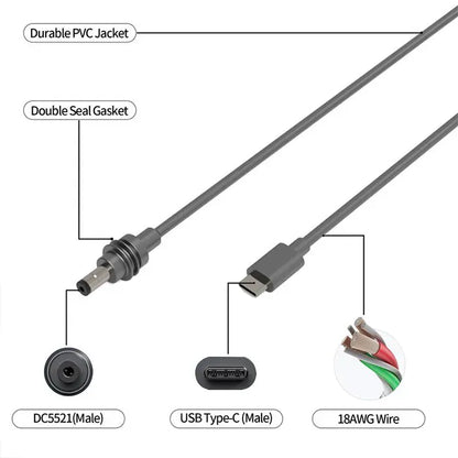 Starlink Mini USB-C to DC Power Cable - 3M - Generic